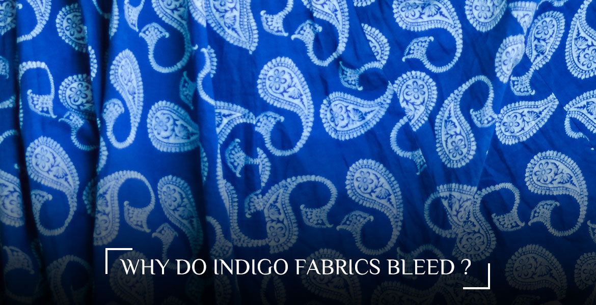 How is Indigo fabric produced and why does it bleed or fade?