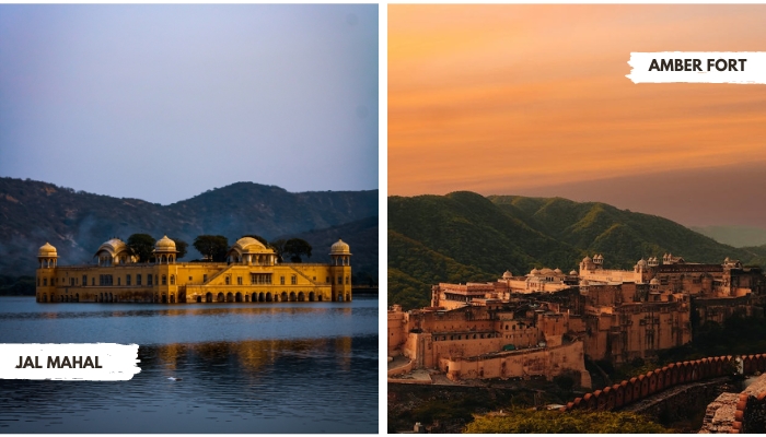 Jal Mahal and Amber fort.
