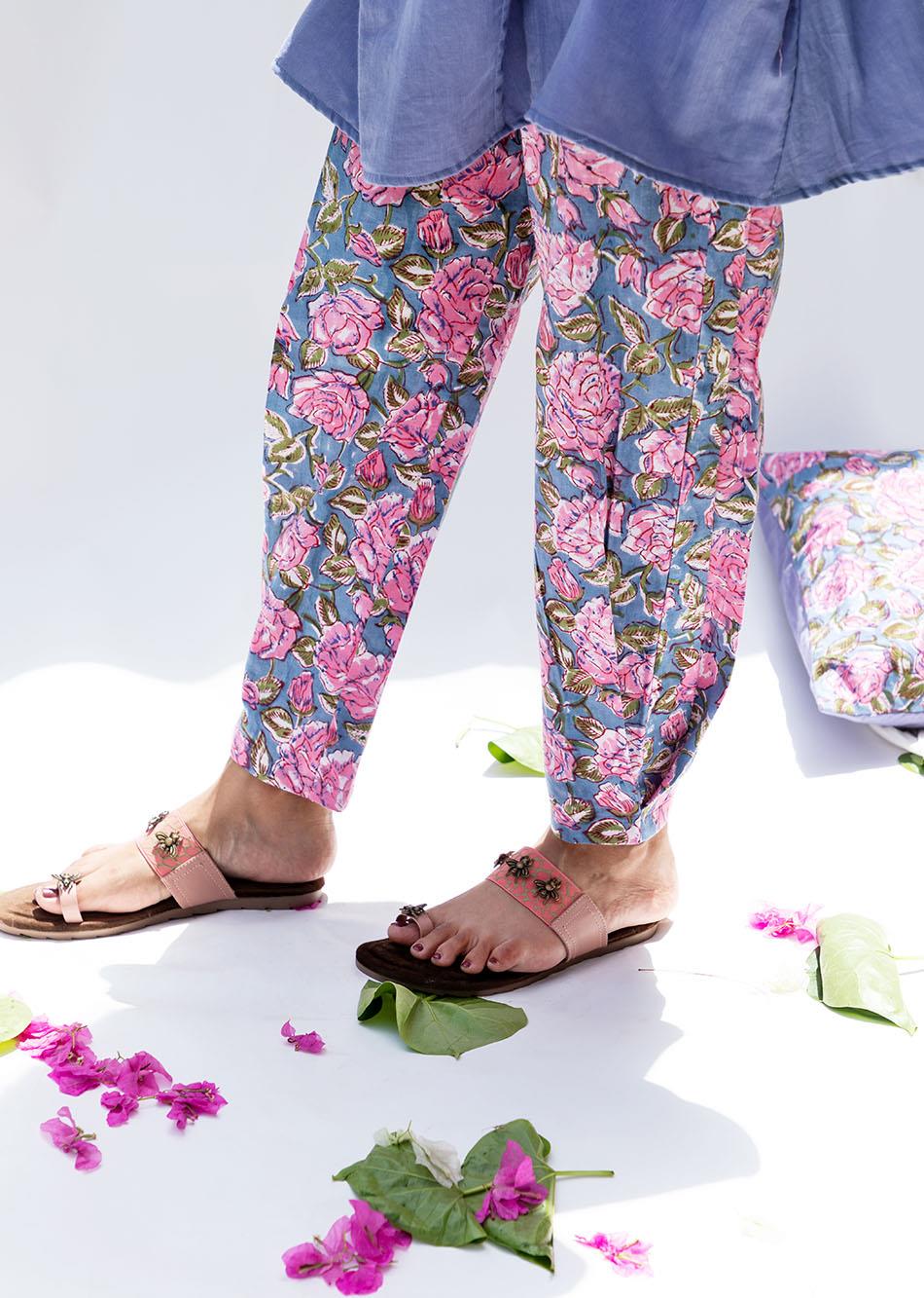 Baiguni Short Kurta with Printed Pants By Jovi Fashion