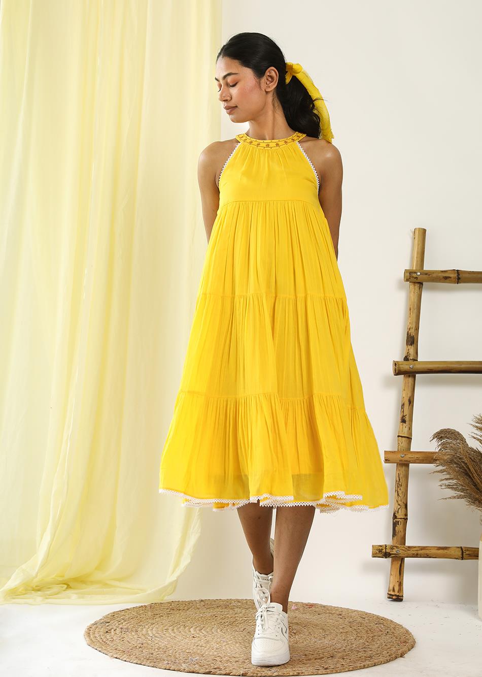 The Marigold Tiered Dress By Jovi Fashion