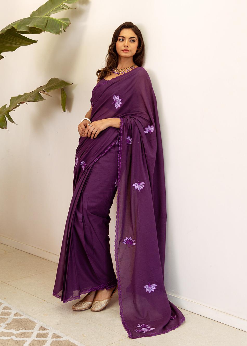 Ahilya Embossed Embroidered Saree - 6 yards of Love