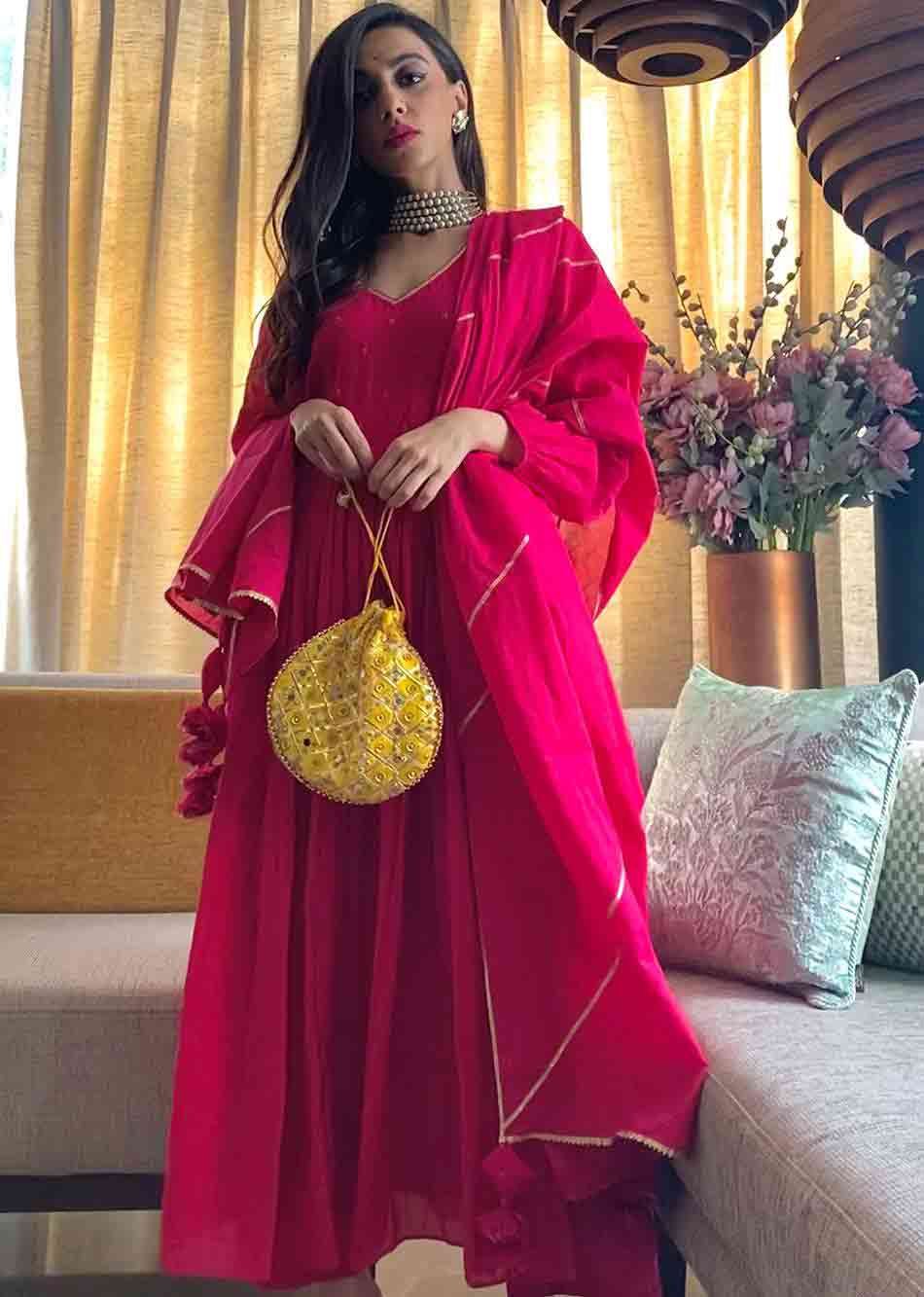 Rooh Afza Puffy Sleeves Anarkali  By Jovi Fashion