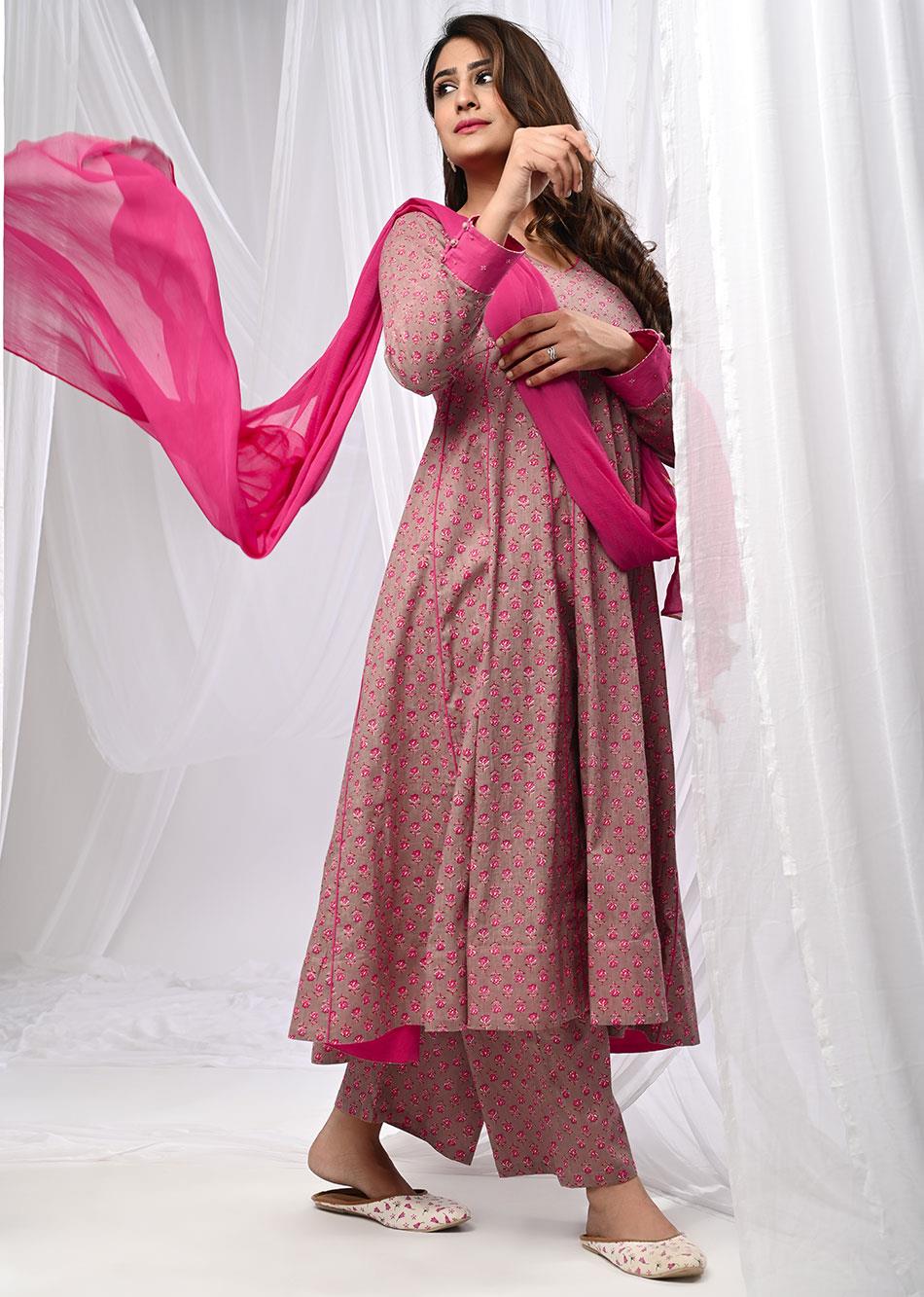 Fulwari Rani Kali Anarkali (Set of 3) By Jovi Fashion